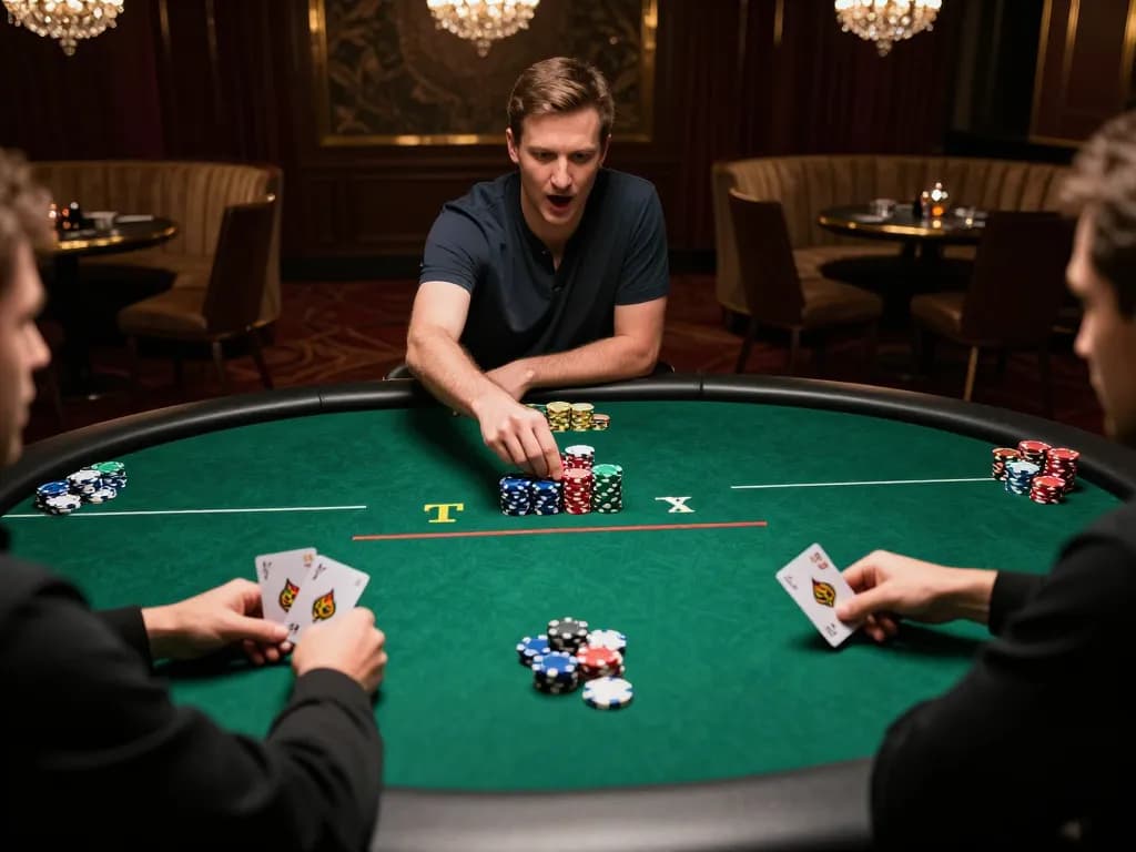 Players engaged in intense poker action at 789win 37 casino, showcasing strategic gameplay and luxury atmosphere