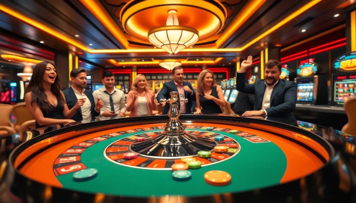 Golisimo Germany bietet spannende Casinoerlebnisse mit einem eleganten Roulette-Tisch.