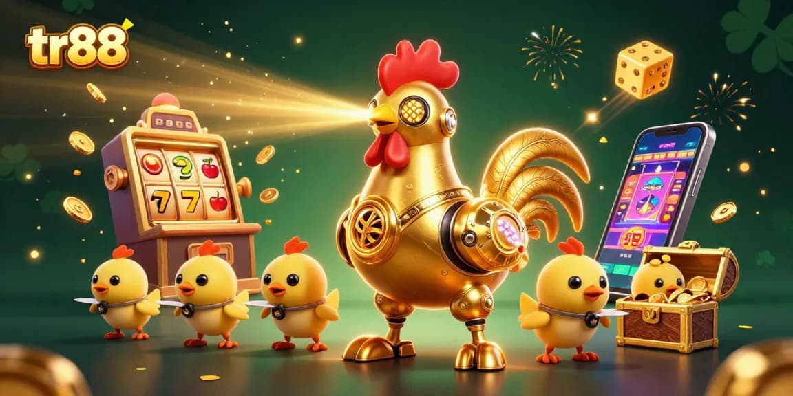 Win big with tr88's thrilling games in this vibrant animated illustration!