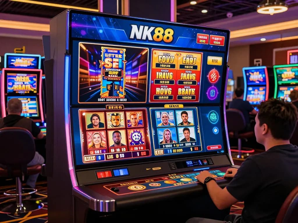 Exciting NK88 online casino gaming experience with vibrant graphics and player avatars.