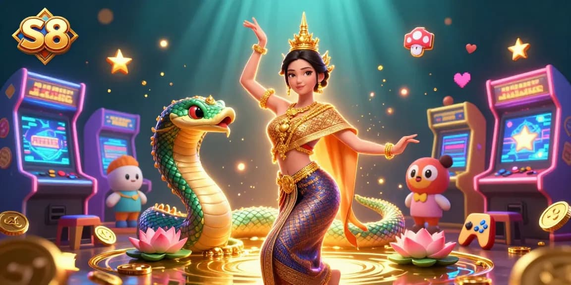 S8 invites players to explore a vibrant 3D scene filled with dynamic gaming elements and captivating visuals.