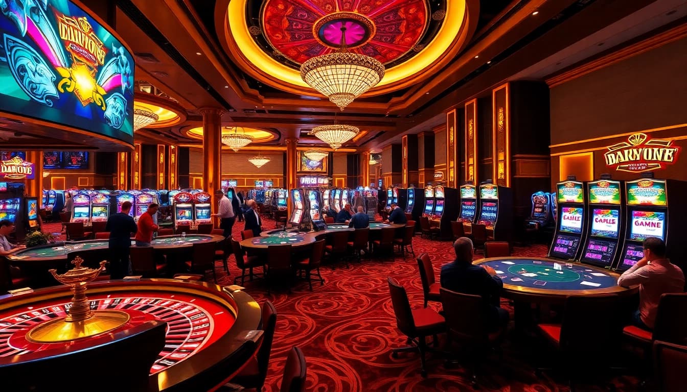 Excited players enjoying a vibrant gaming experience at 789P casino.