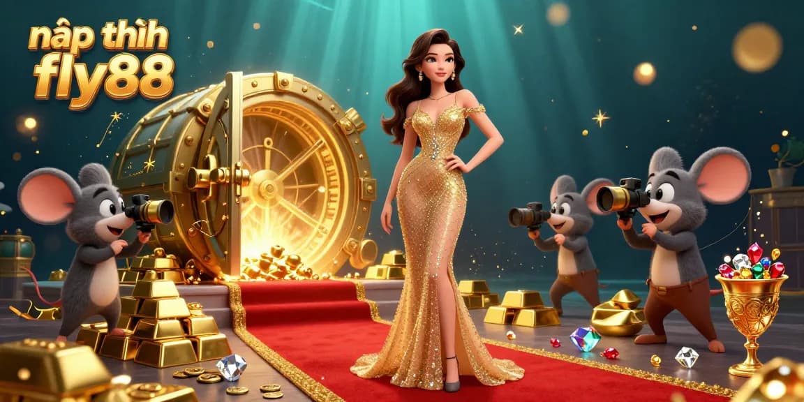 Engage in nạp tiền fly88 with a stunning casino-themed digital illustration showcasing glamour, treasures, and vibrant gaming elements.