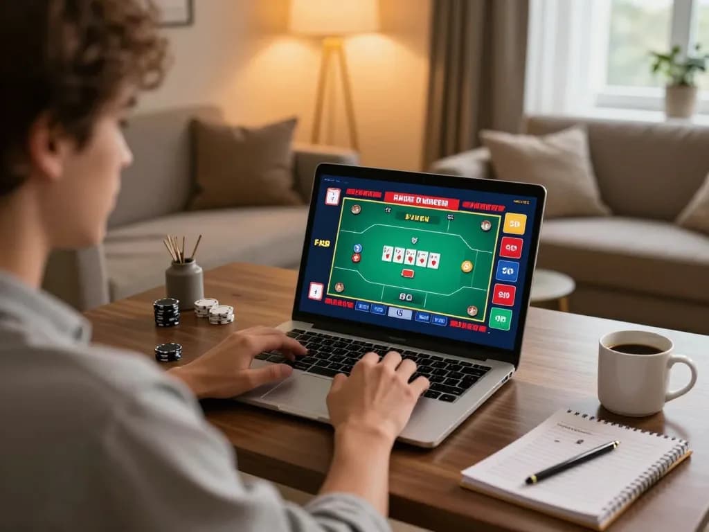 79kingz showcases an online gaming environment with a player focused on poker strategy.