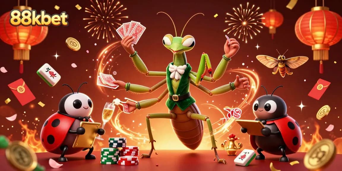 Experience thrilling gameplay at 88kbet with vibrant characters and dynamic gambling elements.