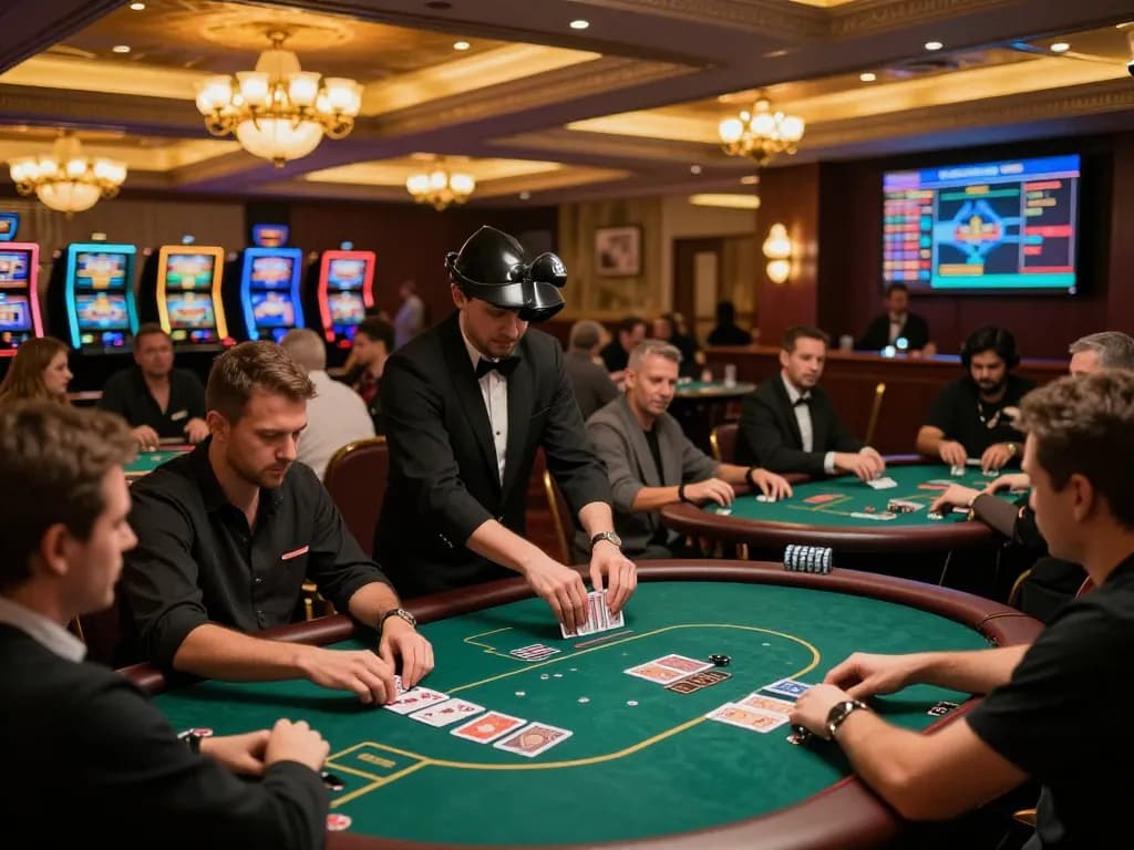 Players engaging in strategic poker gameplay at a go99 casino table with vibrant atmosphere.