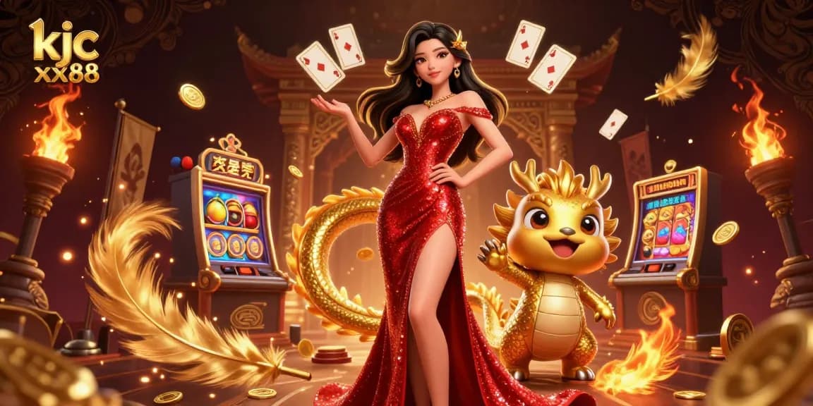 Engage with kjc xx88's dynamic 3D casino scene featuring Asian elegance and rich gaming elements.