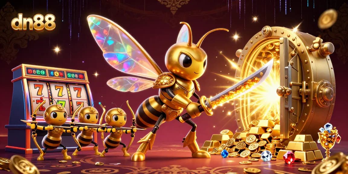 Experience thrilling dn88 slot games featuring golden prizes and vibrant 3D characters.