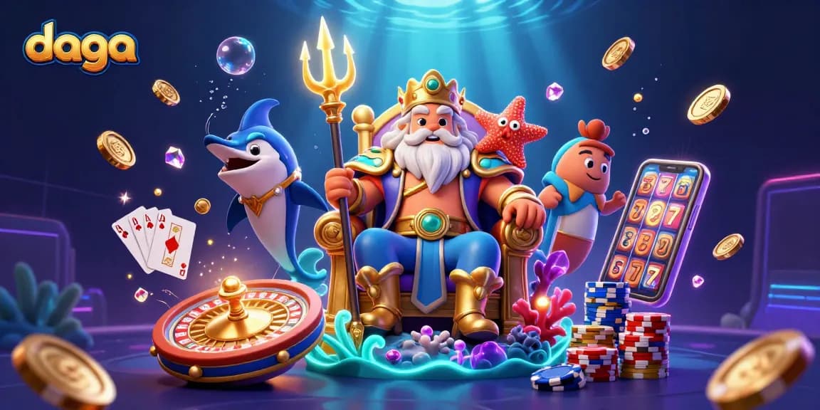 Engage with daga at dynamic online casino with Neptune and vibrant game elements.