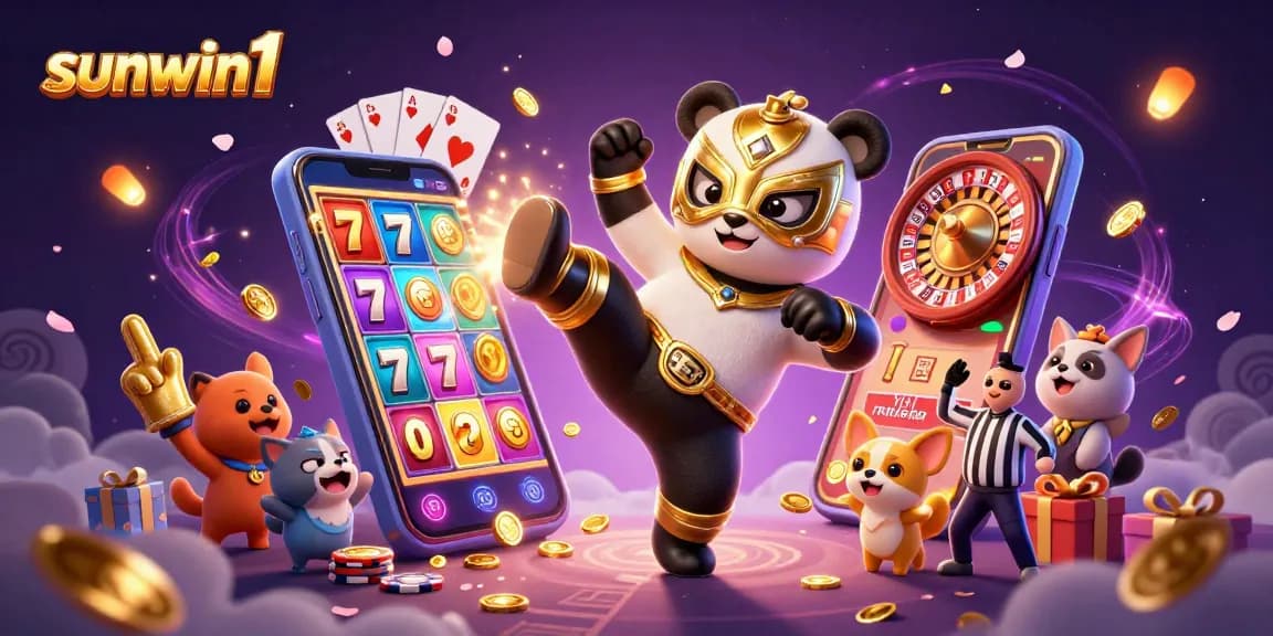 Experience excitement as sunwin1 channels gaming thrills with a lively showdown in a cartoon casino.