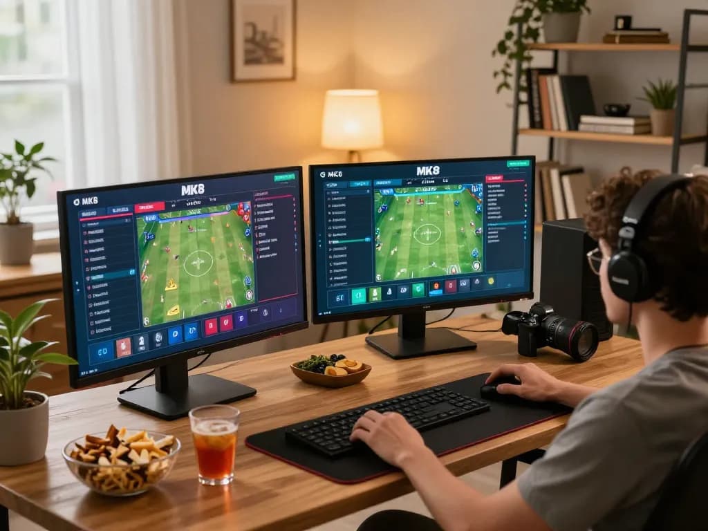 Experience sports betting action on MK8 with an engaging online setup, showcasing real-time odds.