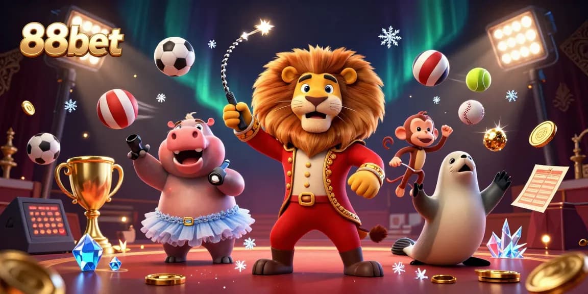 Win big with 88bet as you engage with a vibrant circus of fun characters and exciting sports elements.