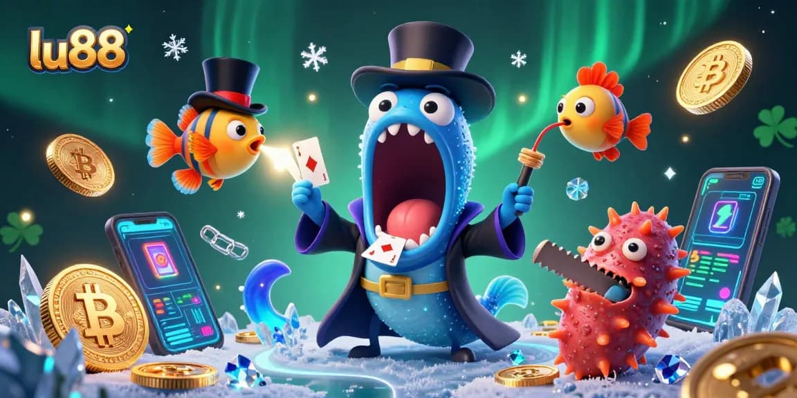Play exciting casino games with lu88 featuring unique 3D characters and vibrant crypto elements.