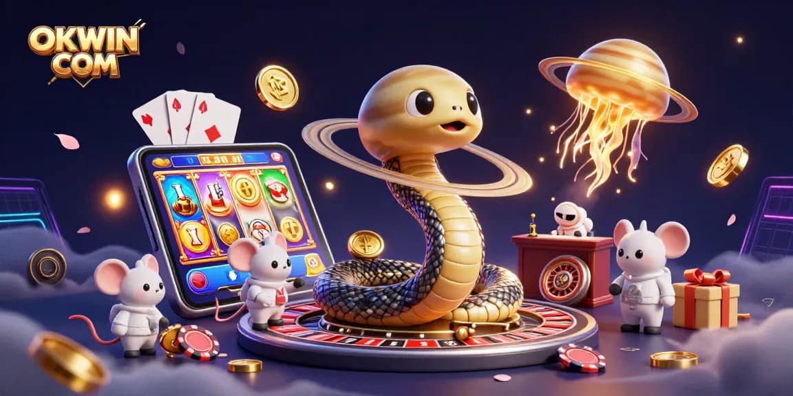 Engage with OKWIN COM's thrilling online casino world featuring diverse games and vibrant animations.
