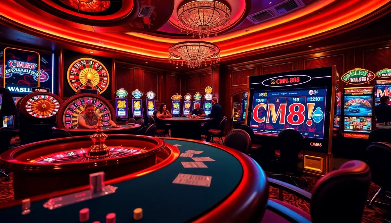 CM88-themed slot machine attracting players in a lively casino atmosphere.