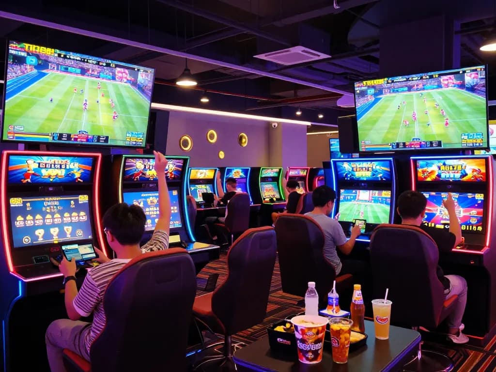 Exciting online betting atmosphere at TR88 with players engaging in games like Baccarat and Fish Shooting.