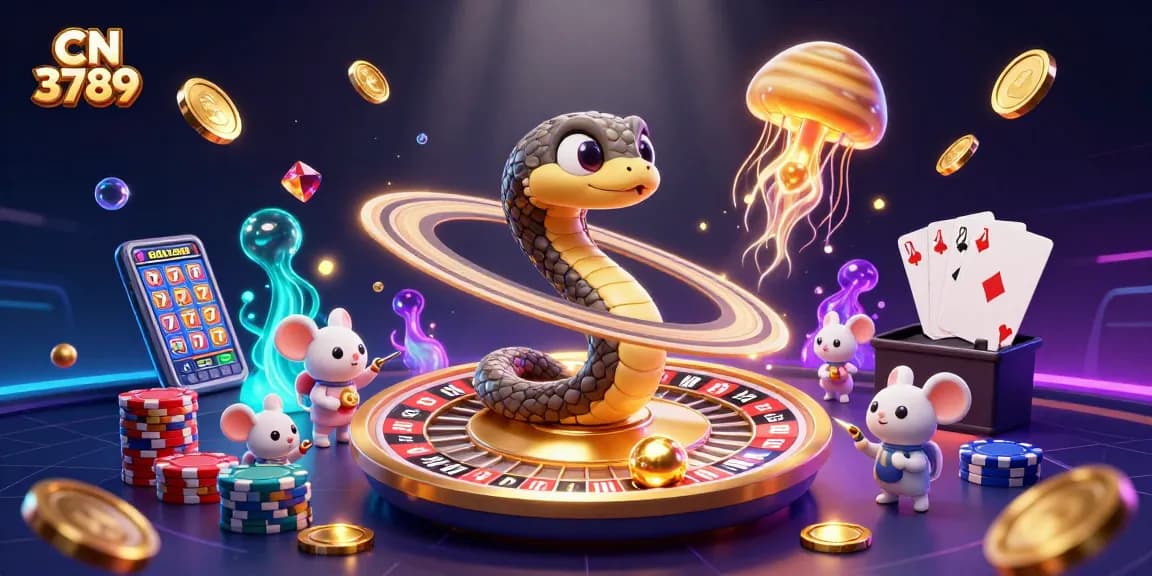 Witness CN 3789's cosmic roulette scene as astronaut mice bet amidst dazzling casino elements.