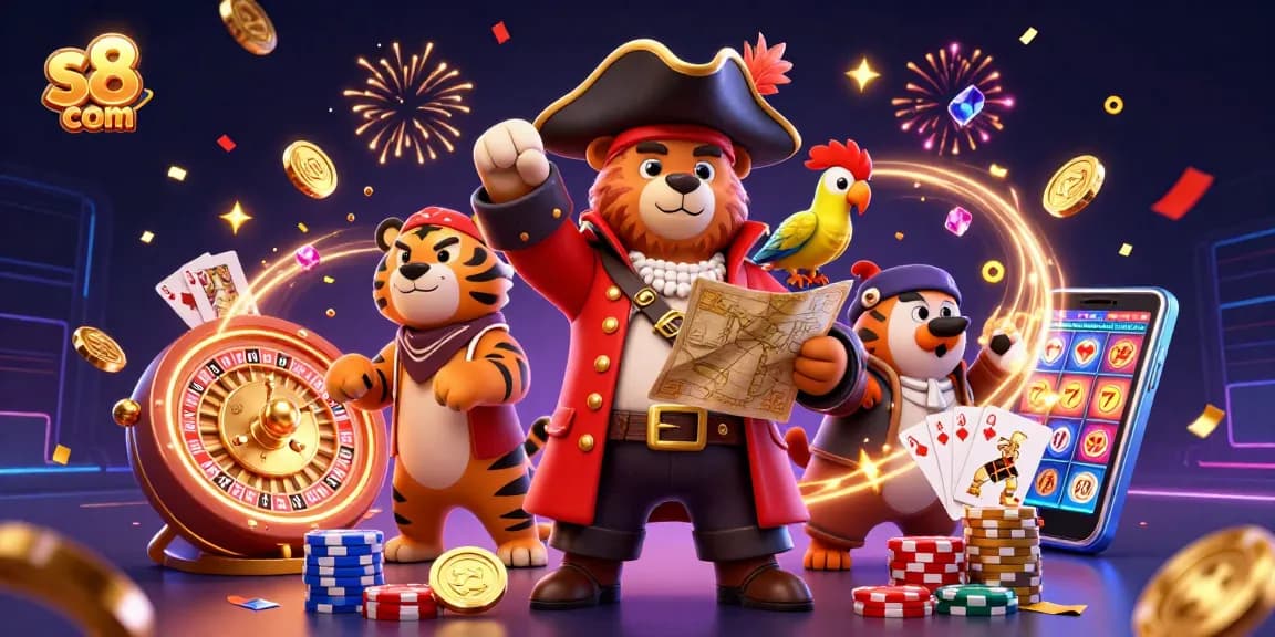 Experience the thrill of winning at s8 com with vibrant casino elements and engaging characters