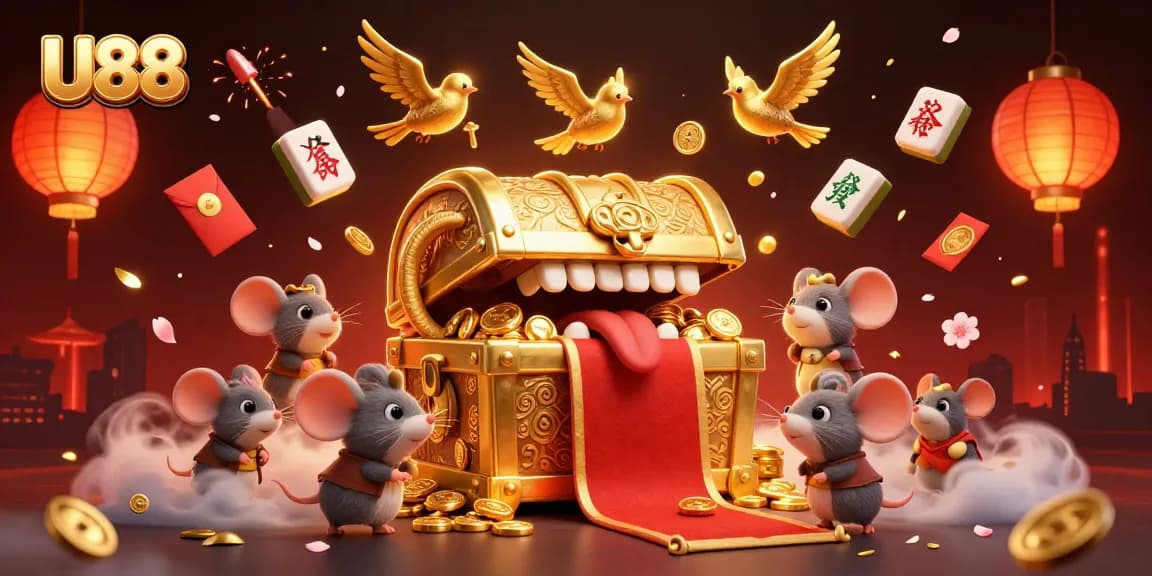 U88 captures riches inside a 3D treasure chest with festive gambling elements