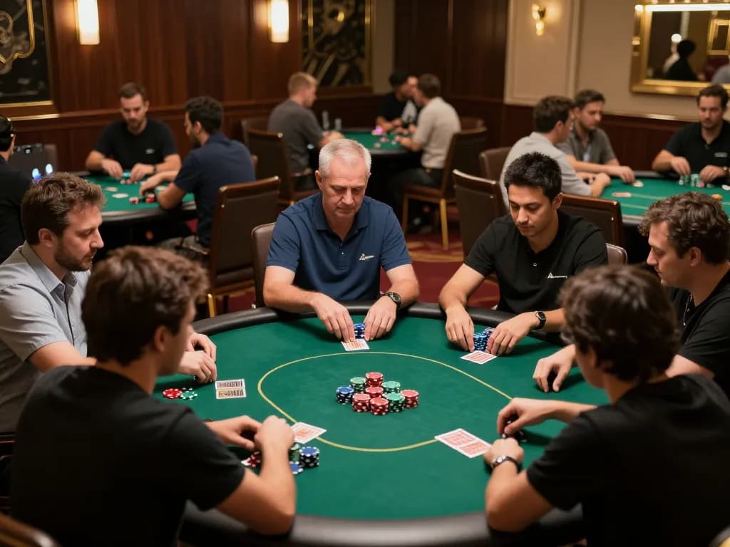 Engage with VIN88 in a sophisticated poker atmosphere filled with strategic gameplay and focused players.