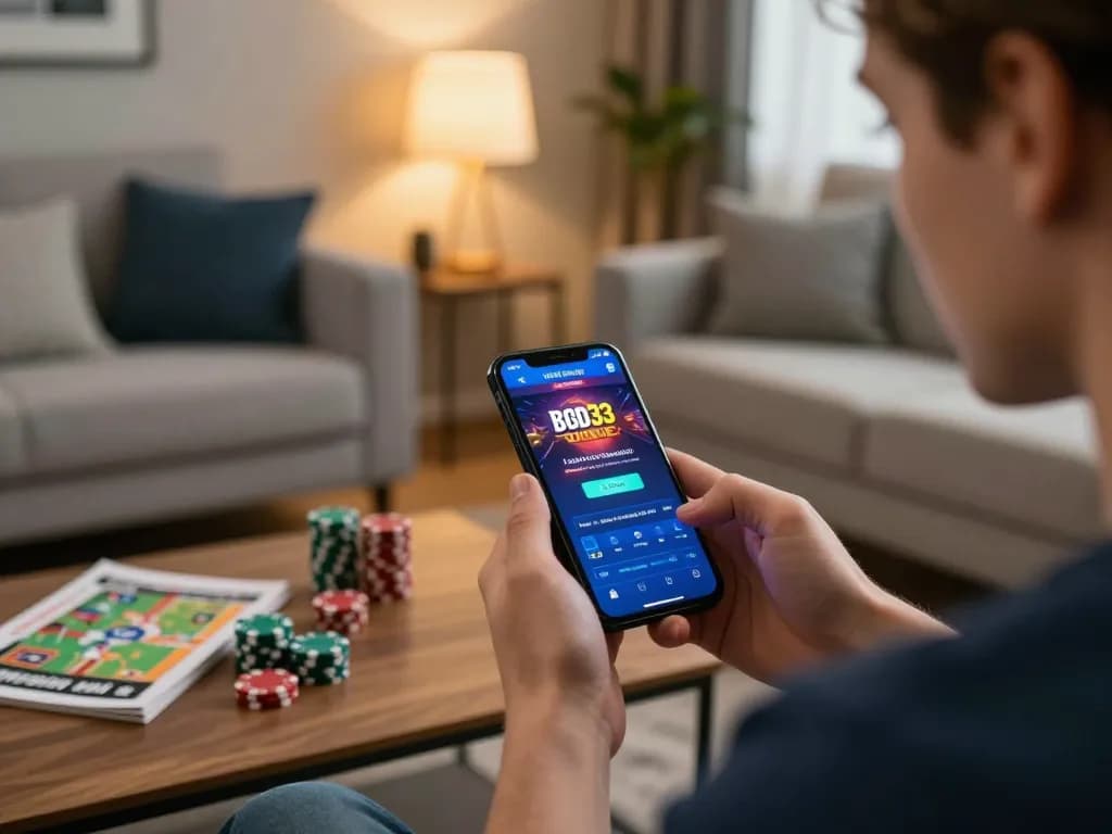 Engaging gameplay on bgd33online casino app with poker strategy elements in a cozy setting