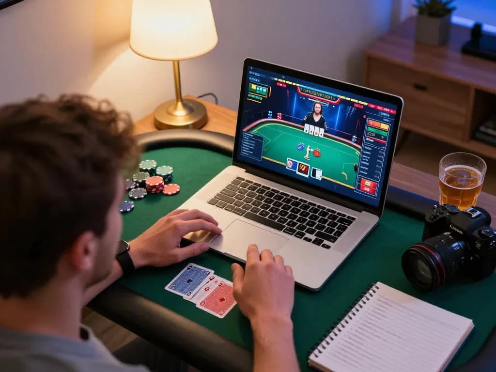 Players engage in competitive online poker at nhà cái go8, highlighting strategy and excitement.