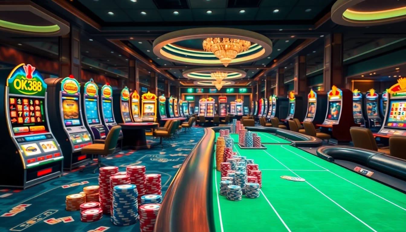 Experience thrilling gameplay at OK8386 Casino with vibrant tables and exciting slot machines.
