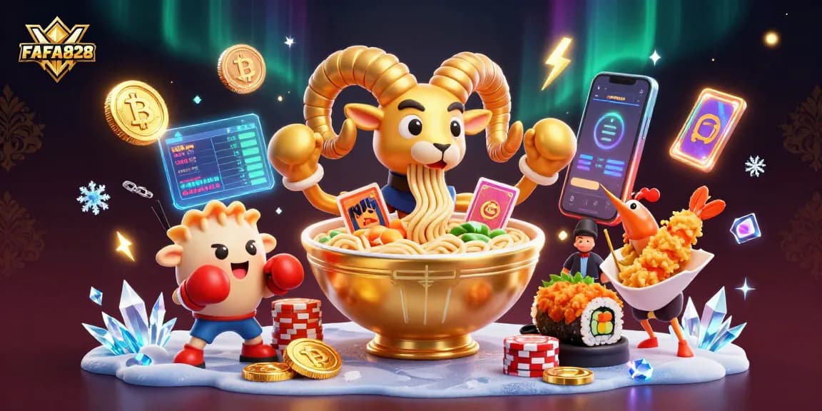 Engage in gaming fun with FAFA828's vibrant illustration showcasing a unique gambling scene.