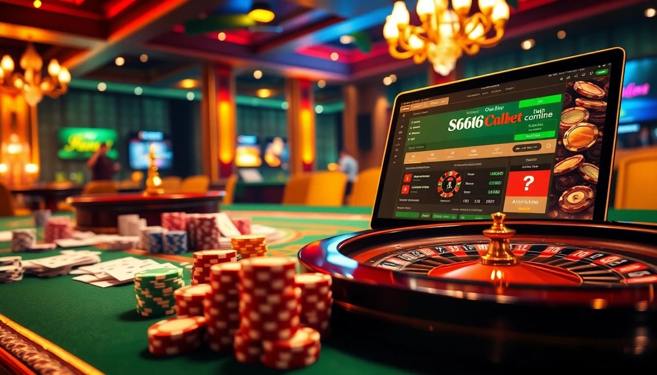 S666 engaging online casino featuring poker chips and cards on a lavish table