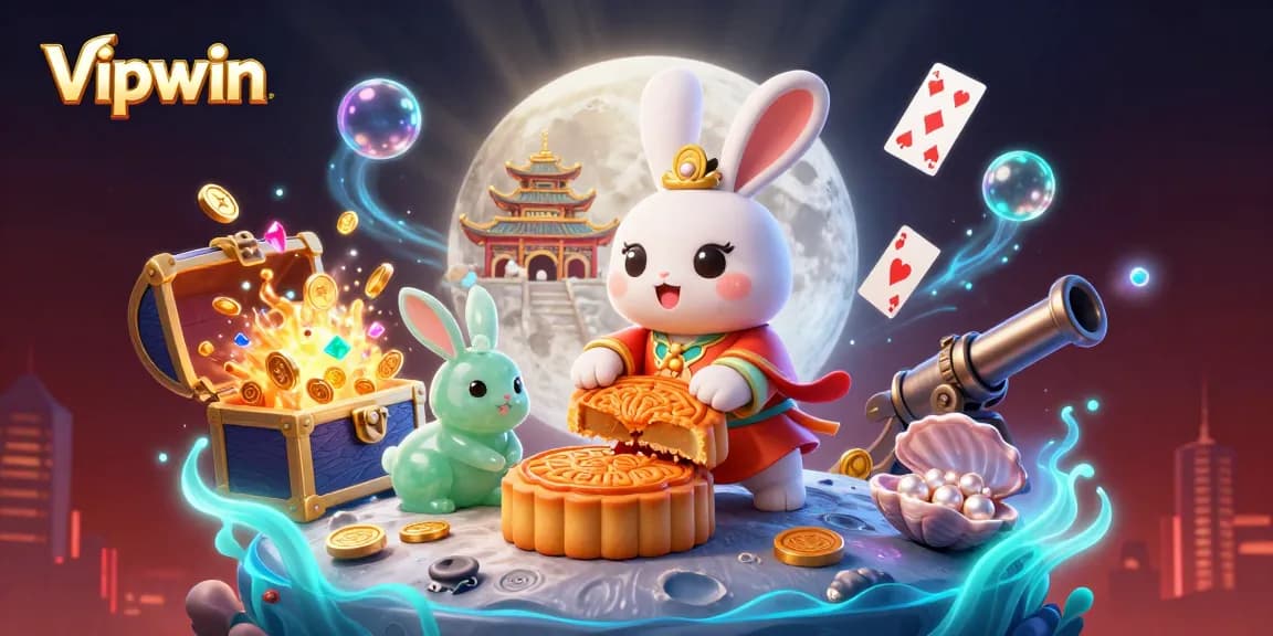 Winning with Vipwin in a vibrant 3D casino scene filled with luck and excitement