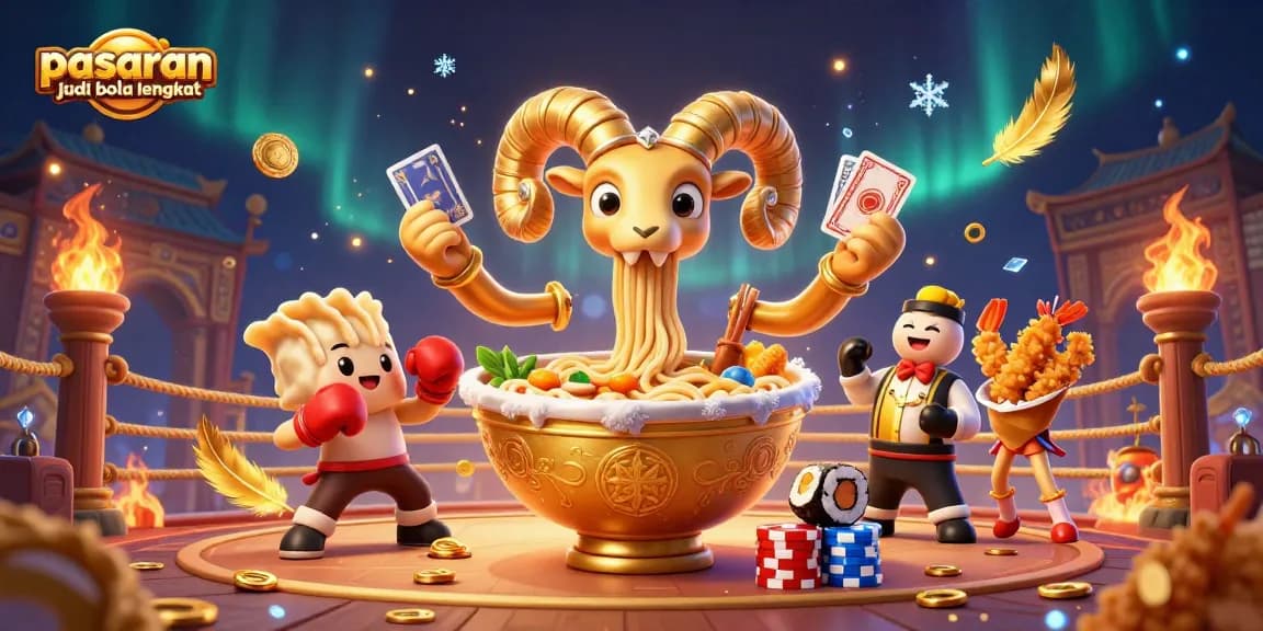 Engage with the pasaran judi bola lengkap in a dynamic 3D illustration showcasing vibrant characters and gambling graphics.