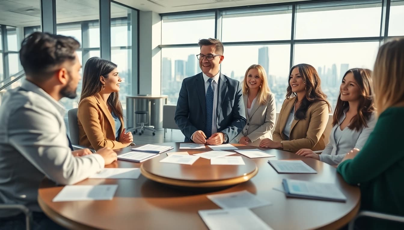 Headhunter Schweiz berät Kandidaten in einem modernen Büro mit freundlicher Atmosphäre