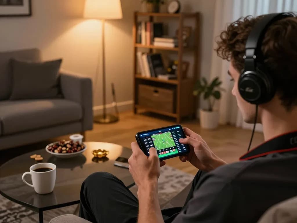 Betting on SC88 Link while enjoying a cozy evening in a modern living space