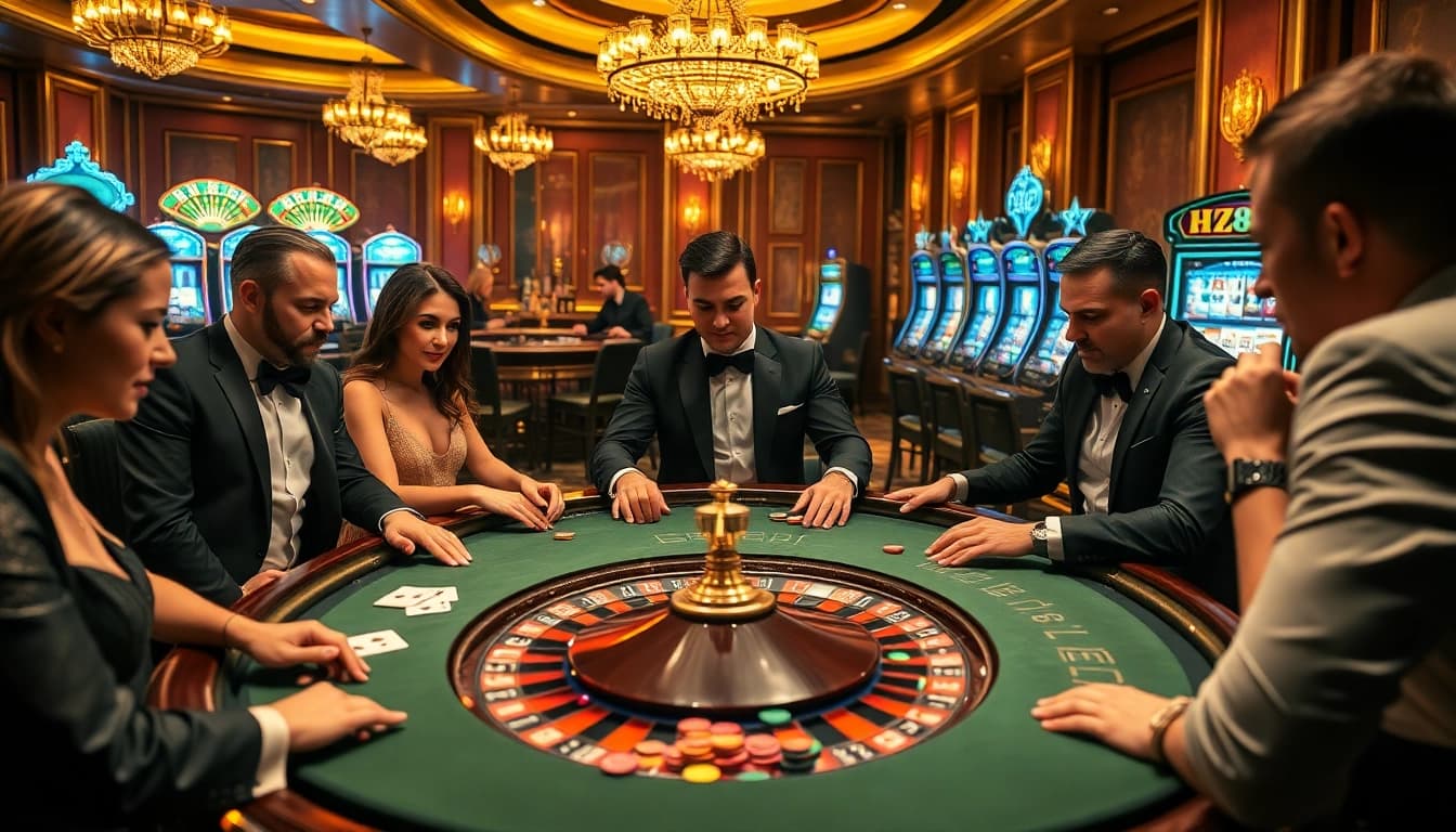 Engage in thrilling poker action at a luxurious casino with hz88 charm and vibrant atmosphere.