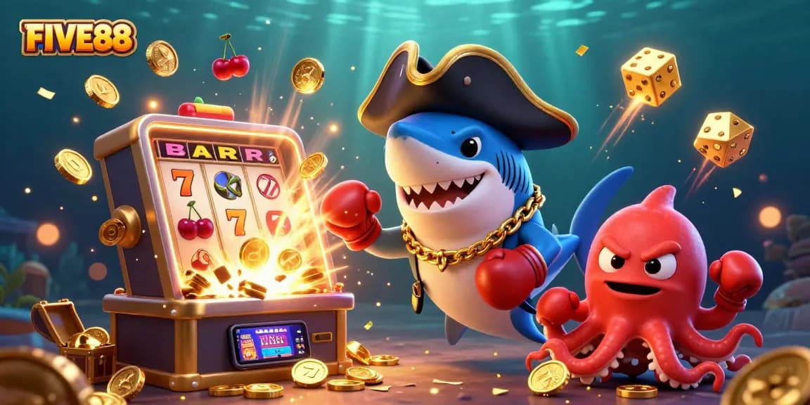 Spin the reels of FIVE88 and join the colorful characters in a thrilling jackpot adventure!