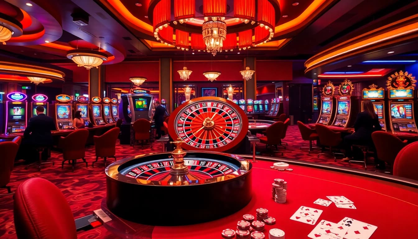 Experience the thrill of gaming at luck 8 casino with lively tables and vibrant slot machines.