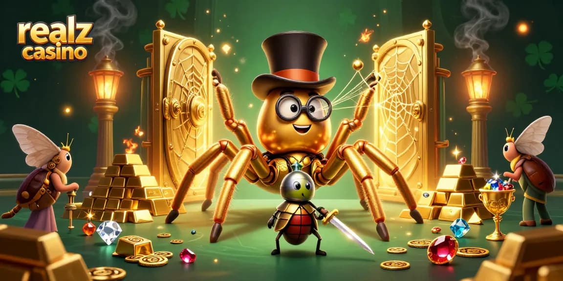 Experience the magic of realz casino with golden treasures and a whimsical adventure.