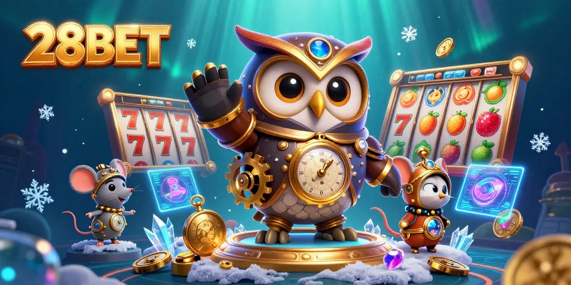 Experience thrilling slot action at 28BET with dazzling visuals and steampunk characters.