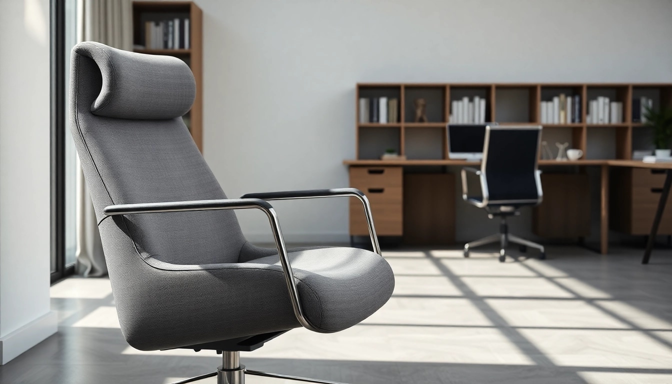 Refurbished Vitra Stuhl in modernem Büroambiente, das die Ergonomie und Eleganz von hochwertigem Design präsentiert.