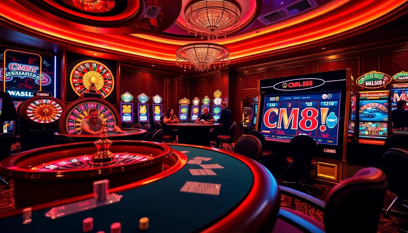 CM88-themed slot machine attracting players in a lively casino atmosphere.
