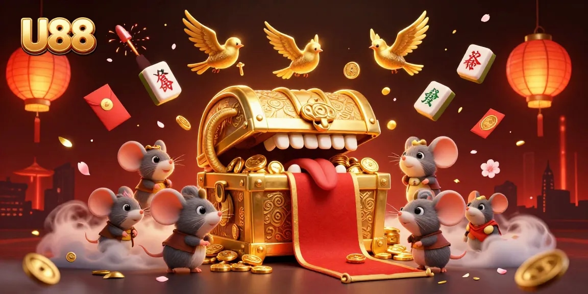 U88 captures riches inside a 3D treasure chest with festive gambling elements