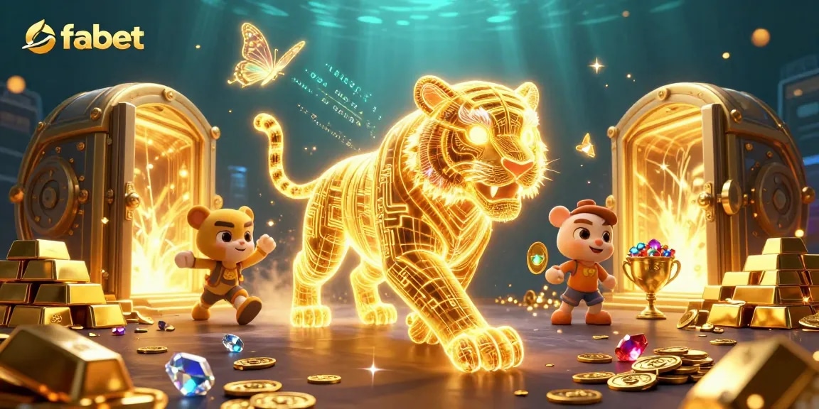 Experience the thrill of fabet's golden casino adventure with vibrant visuals and immersive characters.
