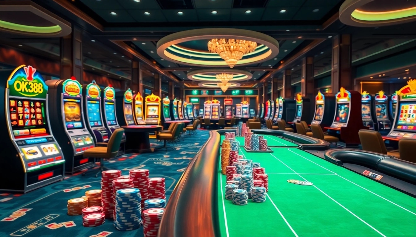 Experience thrilling gameplay at OK8386 Casino with vibrant tables and exciting slot machines.