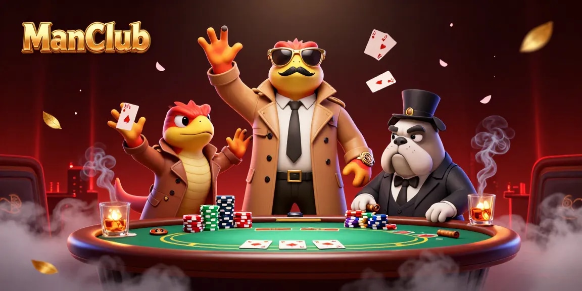 Join the thrilling ManClub casino action as raptors attempt a VIP entry, showcasing poker excitement.