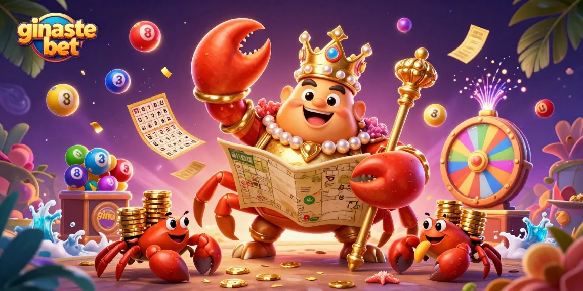 Enjoy the thrill of ginaste bet with a vibrant casino scene featuring a golden crab emperor and dynamic gaming elements.