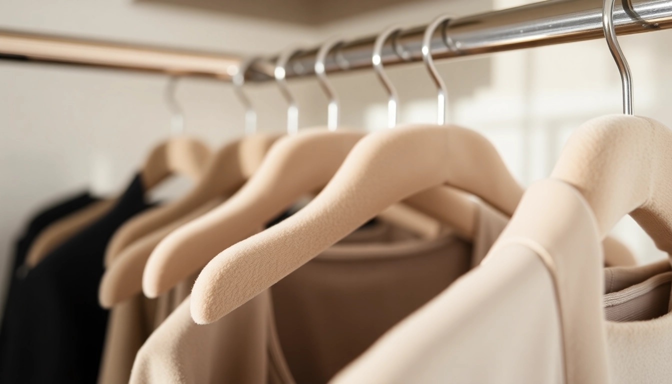 Organize your closet with Kleiderbügel 100 Stück featuring a chic velvet design for everyday elegance.