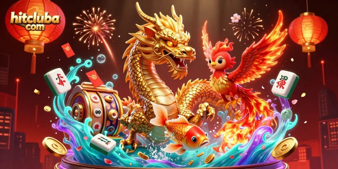 Engage with hitcluba com for a dynamic online casino experience featuring a fierce dragon and rich gameplay elements.