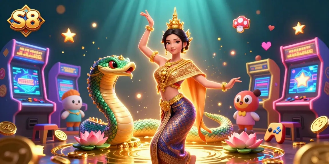 S8 invites players to explore a vibrant 3D scene filled with dynamic gaming elements and captivating visuals.
