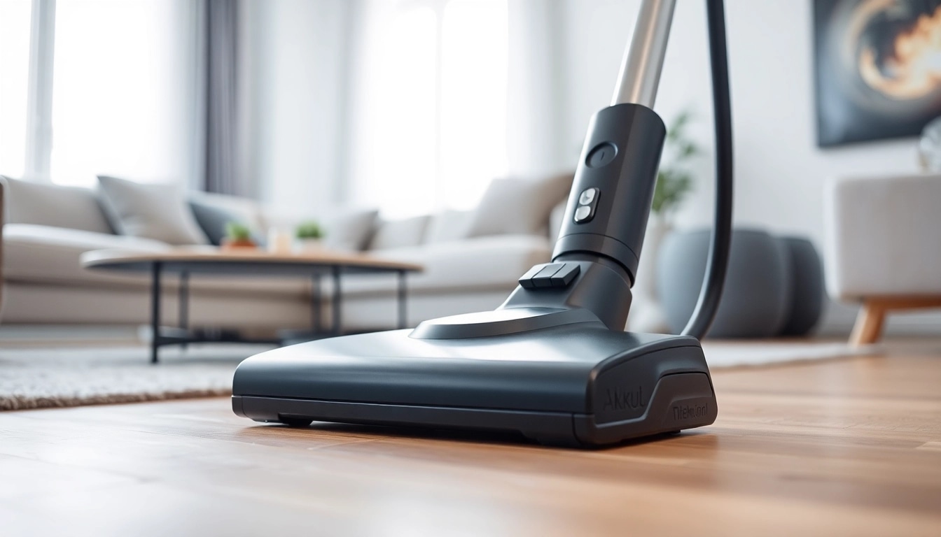 Efficiently using an akku staubsauger for quick and easy cleaning in a modern home environment.
