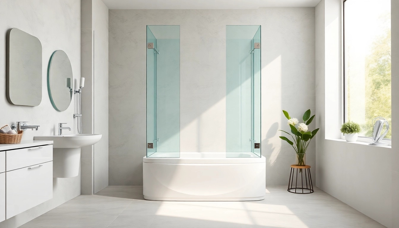 Duschkabine 90x90 in modernem Badezimmer mit eleganten Glaselementen und stilvollen Armaturen.
